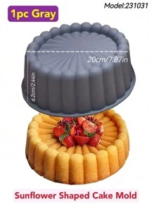 1入組矽膠圓形烤模蛋糕矽膠烤盤,現代極簡風焗爐烘焙工具,耐高溫且易於清潔 - 紫色 - 查看 3