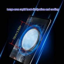 1pc Large Size Digital Display Semiconductor Magnetic Tablet Pc Dedicated Rgb Light Phone Cooler With Semiconductor Heatsink Back Clip Game Cooling Artifact For Mute Game E -Sports Gaming Accessories
