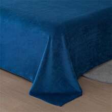 1條純色奶絨床單,柔軟細膩的防髒床單,多尺寸和多功能毯子,適用於床、沙發、椅子,適合冬季和所有季節,適用於辦公室護套毯 - 寶藍色 - 查看 5