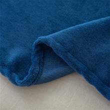 1條純色奶絨床單,柔軟細膩的防髒床單,多尺寸和多功能毯子,適用於床、沙發、椅子,適合冬季和所有季節,適用於辦公室護套毯 - 寶藍色 - 查看 7