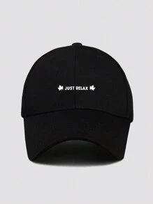 1pc Men Healing Short Sentence English Maple Leaf Printed Adjustable Baseball Cap, Suitable For Daily Wear And Travel - Multicolor - View 6