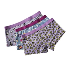 Kit 5 Calcinha Box Infantil Estampada Suede Boxer/Girl Boyshorts Cueca Menina Criança