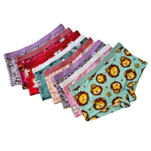 Kit 5 Calcinha Box Infantil Estampada Suede Boxer/Girl Boyshorts Cueca Menina Criança