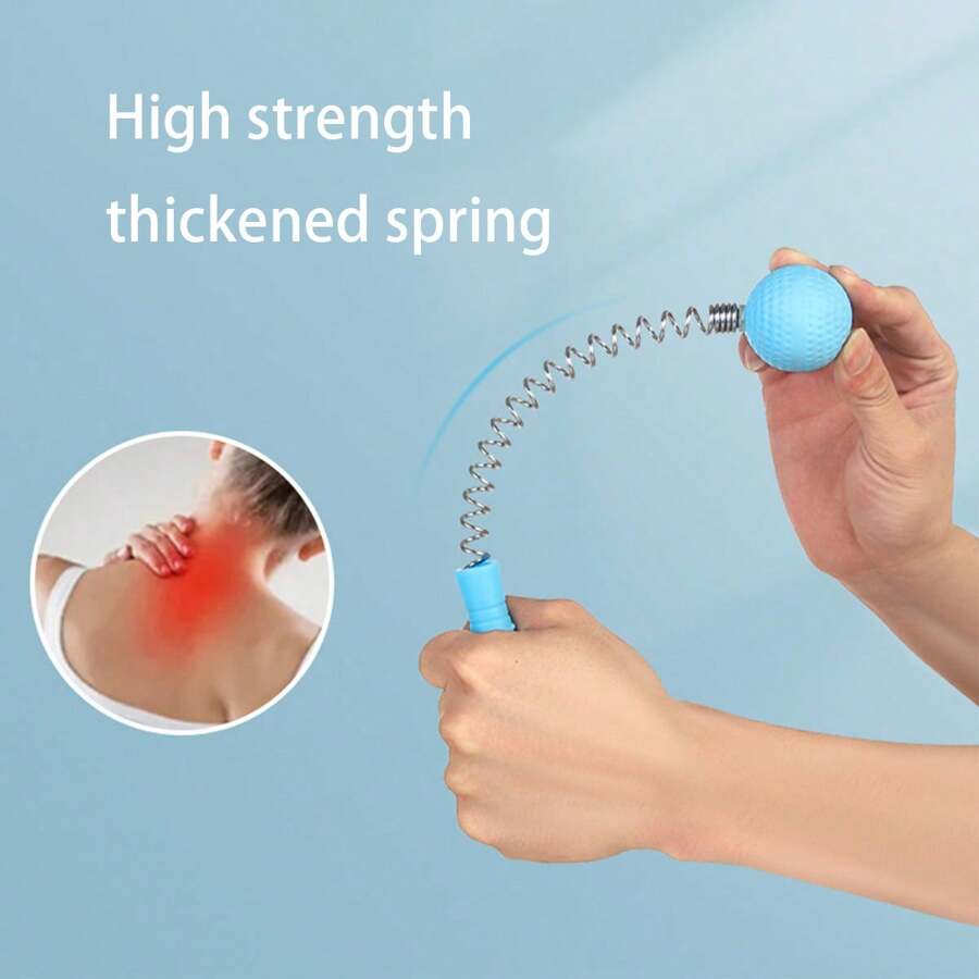 1pc Golf Ball Massage Hammer, Silicone Spring Massager, Multi