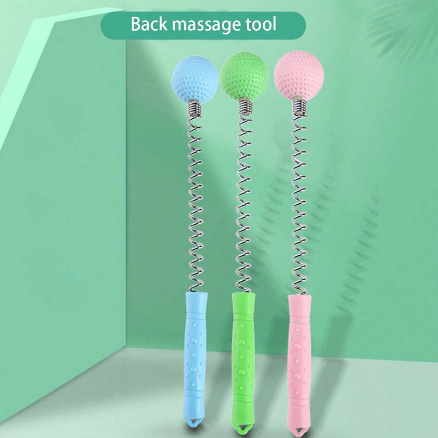 1pc Golf Ball Massage Hammer, Silicone Spring Massager, Multi