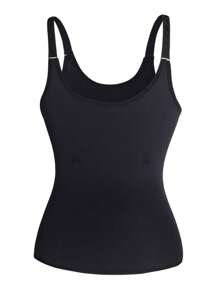 Women's Sport Waist Belt, Sexy Black Zipper Buckle Two In One, Abdomen Elastic Waist Training Tank Top, Women's Sportswear Waist Trainer