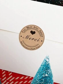 500Pcs/Roll Thank You Paper Gift Wrapping Stickers Packaging Self Adhesive Label,Christmas