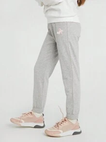 Annil Meisjes gebreide enkele broek voor lente en herfst casual mode, joggingbroeken voor sport, smalle broeken voor veelzijdig gebruik