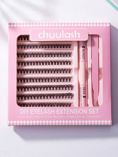 30/40/50D/60/80/100D/W02/J04/BX-23/YM/S07/YW/YUWEI 8-16mm D Curl Lash Extension Kit With Lash Bond And Seal Glue Clusters Eyelashes Makeup Tools DIY Lashes Extension Kit For Gluing Lasheslash Clusters Kit,Lashes,Eyelashes,Fake Lashes