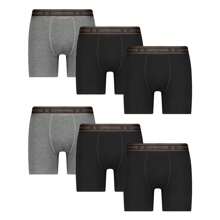 Copper Power Essential Cotton Men's Boxer Brief – 6 Pc Pack, Men's Underwear Boxer Briefs, Soft & Comfortable Waistband, Anti-Chafing - 灰色 - 查看 1