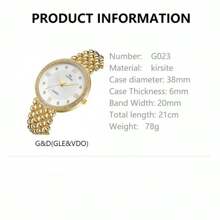 Eine G&D2024 Neue Ankunft einfacher modischer lässig Frauen Uhr, europäische und amerikanische diamantbesetzte Quarzuhr, Geschenkuhr