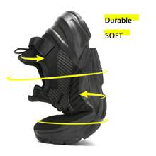 Mens Running Tennis Shoes Slip On Walking Fashion Athletic Sneakers Work Gym Shoes Comfort Lightweight Mesh Soft Sole… - 全黑 - 查看 5