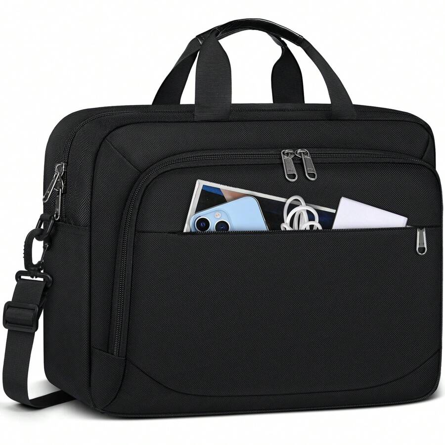 Men's Business Bag Job Search Computer Bag Large Capacity Briefcase For 15.6/17.3 Inch Laptop Shockproof Suitable For Business Travel School Unisex Classroom Laptop Bags Classroom Bags Teacher Storage Bags Classroom Organizer Bags - Multicolor - View 1