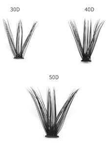 30/40/50D/60/80/100D/W02/J04/BX-23/YM/S07/YW/YUWEI 8-16mm D Curl Lash Extension Kit With Lash Bond And Seal Glue Clusters Eyelashes Makeup Tools DIY Lashes Extension Kit For Gluing Lasheslash Clusters Kit,Lashes,Eyelashes,Fake Lashes - Black - View 6