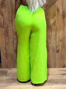 Women Pants - 青檸色 - 查看 2