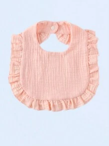 5pcs/Set Baby Bibs With Floral Ruffle Edges, , Absorbent, All Season