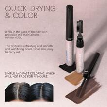 SHE LOVES Pluma Temporal De Tinte Para Cabello, Palo De Tinte Para Cubrir El Cabello Blanco Y Gris, Palo De Teñido De Cabello Duradero, Ocultador De Raíces De Cabello Que Camufla Instantáneamente El Cabello Gris #03 Negro