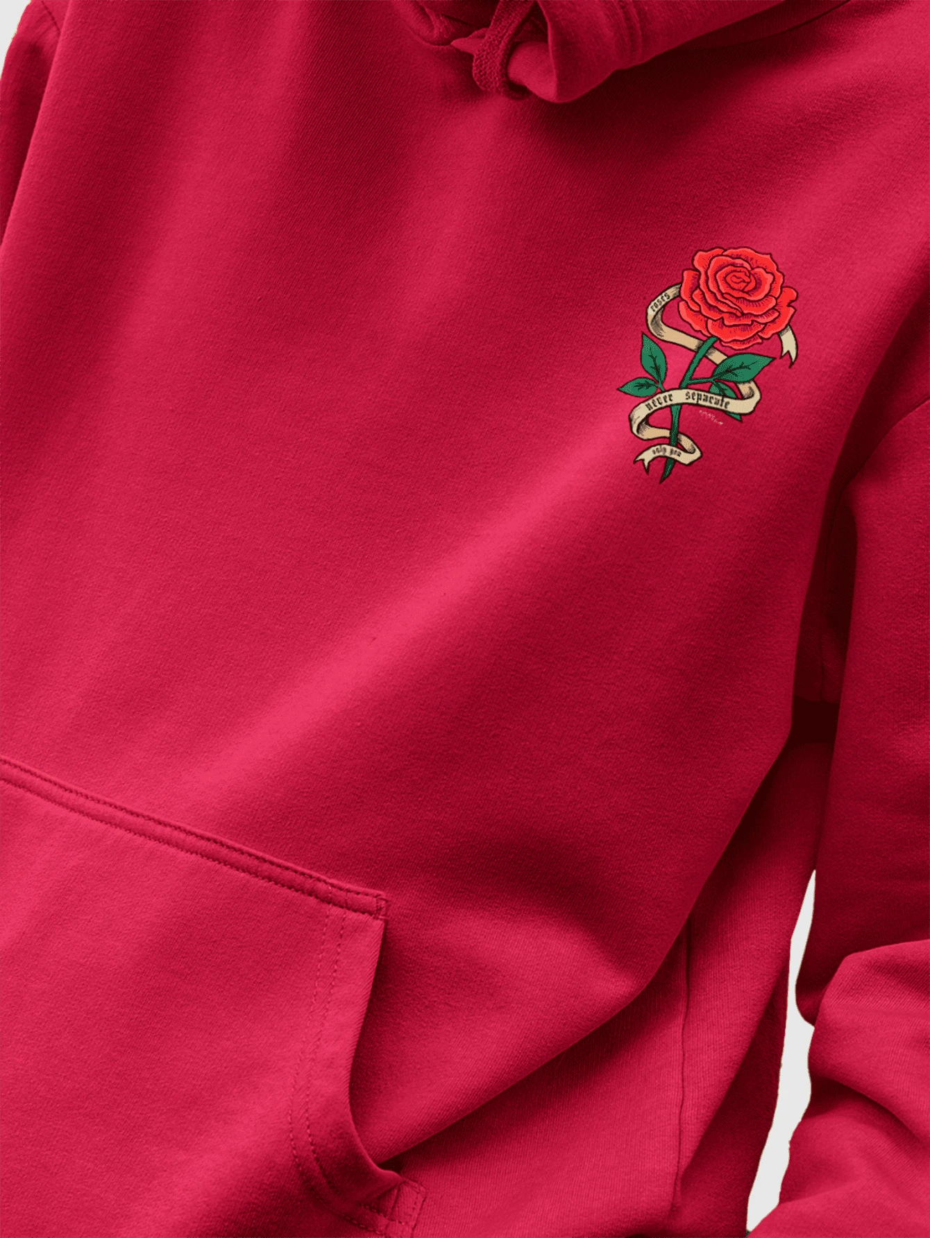 Men Hoodies - Màu Đỏ Sâu - Xem 1