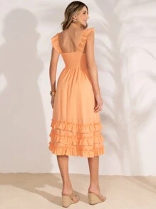Women Dresses - 橘色 - 查看 2