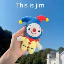 1 pieza (12cm/4.72in) Llavero de peluche suave y bonito de payaso de circo de estilo de dibujos animados, unisex, colgante gracioso para bolsa, regalo ideal para estudiantes, compañeros de trabajo, parejas, amigos, hermanas, madres, cumpleaños, festivales, parejas, aniversarios, decoración de coche, accesorios de coche, colgante para bolsa, mochila para la escuela