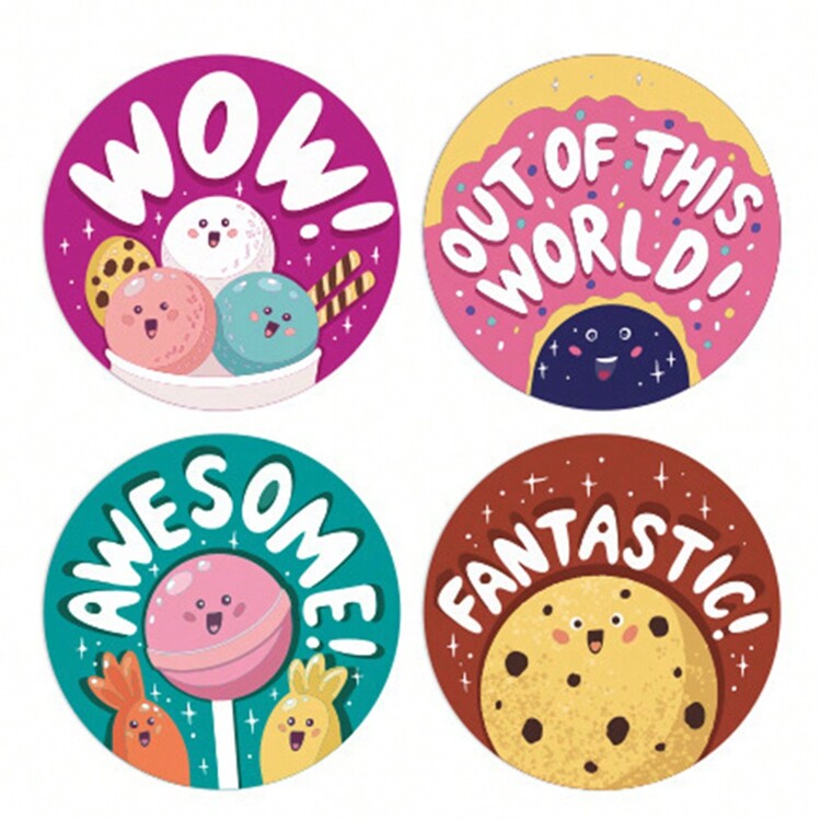 300pcs/Roll Cartoon Reward Stickers, Gift Decoration Labels, Stationery Stickers Back To School Scrapbook Supplies Funny Stickers Laptop Stickers Kindle Phone Stickers - Multicolor - View 5