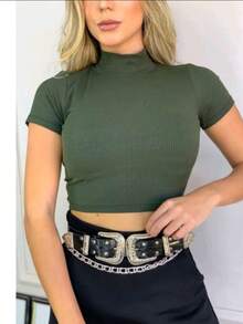 Women Blouses - 軍綠色 - 查看 1