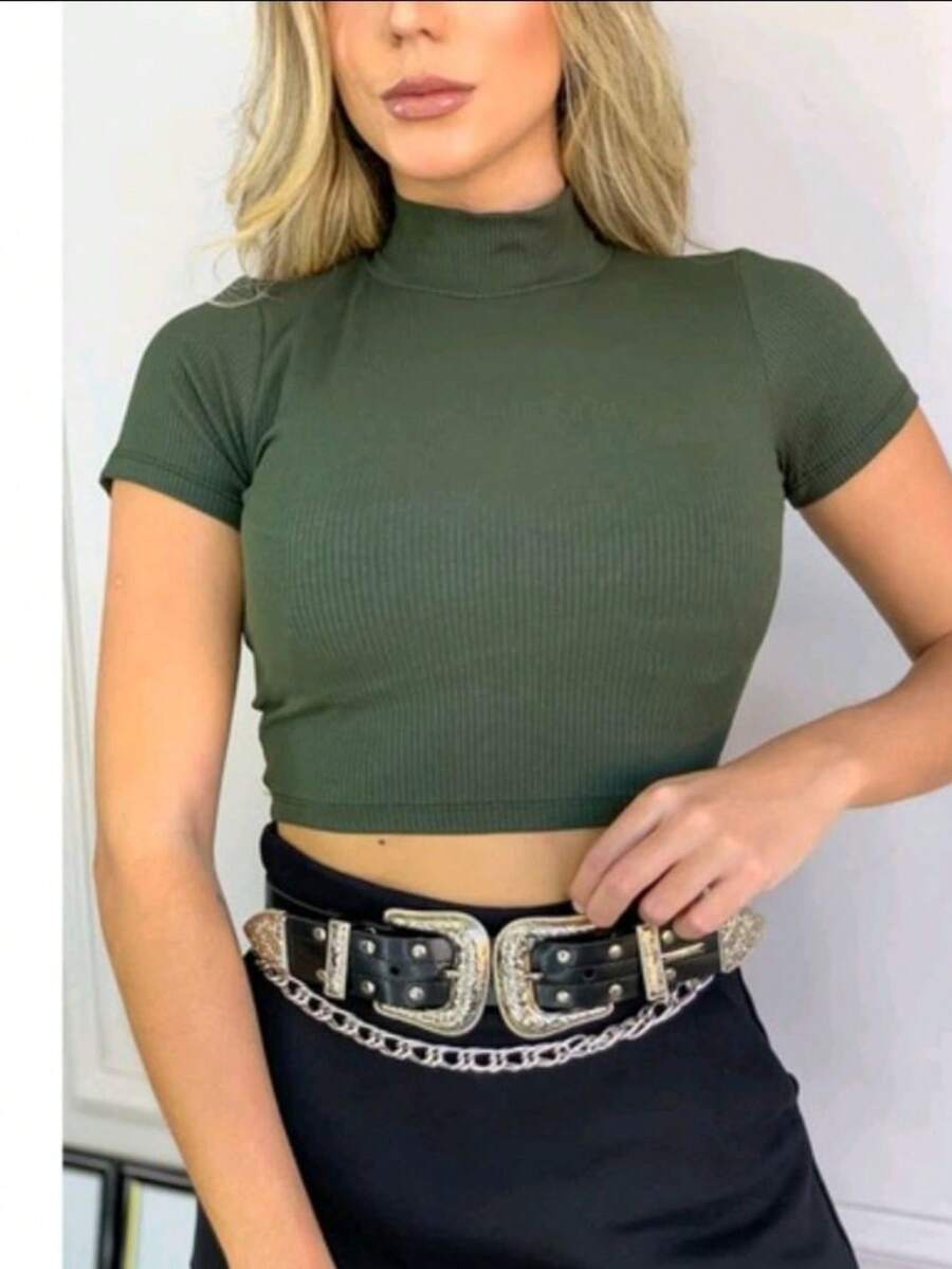 Women Blouses - 軍綠色 - 查看 1