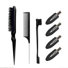 Bộ 7 dụng cụ tạo kiểu tóc bóng mượt - Lược chải, lược đuôi chuột và lược chải cạnh dành cho chăm sóc tóc nữ - 4 kẹp tóc không uốn cong - Kẹp tạo kiểu tóc tại salon, không nhăn, không móp, hoàn hảo cho tóc mái, tóc gợn sóng và trang điểm - Có được kiểu tóc chải ngược và chải tóc bóng mượt hoàn hảo Lược chải tóc, lược chải tóc, lược, dụng cụ làm tóc, sản phẩm và phụ kiện tóc cho thợ cắt tóc, đồ dùng làm đẹp thiết yếu khi đi du lịch, trở lại trường, đồ dùng thiết yếu khi đi du lịch nghỉ lễ, phụ kiện tóc cho phụ nữ, lược, lược chải tóc, lược chải tóc, lược chải tóc, lược chải tóc, lược chải tóc, lược gỡ rối, lược chải bóng, lược chải tóc mini, bộ lược chải tóc, lược gỗ, lược, lược chải tóc bóng, lược chải tóc, lược chải tóc, lược chải tóc, bộ lược chải tóc, lược chải tóc, lược chải tóc mini, lược gỡ rối, sản phẩm chăm sóc tóc, dụng cụ làm tóc, đồ dùng cho tóc, chăm sóc tóc, lược chải tóc xoăn, thợ cắt tóc, phụ kiện thợ cắt tóc, thiết bị làm tóc - Nhiều màu - Xem 8
