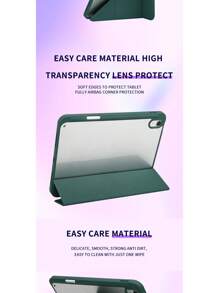 Caja De Acrílico Compatible Con Ipad Con Soporte Para Lápiz, Diseño Sencillo - Negro - Ver 10