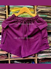 Women Shorts - Màu tím - Xem 1