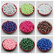 1 món 8mm 50 chiếc Thủy tinh giả ngọc trai nhiều màu Kiểu hạt rời có lỗ thẳng để làm đồ trang sức Vòng tay tự làm, vòng cổ, mũ nón, vòng hoa, và nghệ thuật & thủ công - 8mm - Xem 11