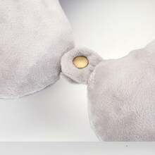 室外床上用品u型枕頭,適用於乘坐飛機、汽車、火車時頸部支撐,男女成人記憶棉枕頭 - 灰色 - 查看 5