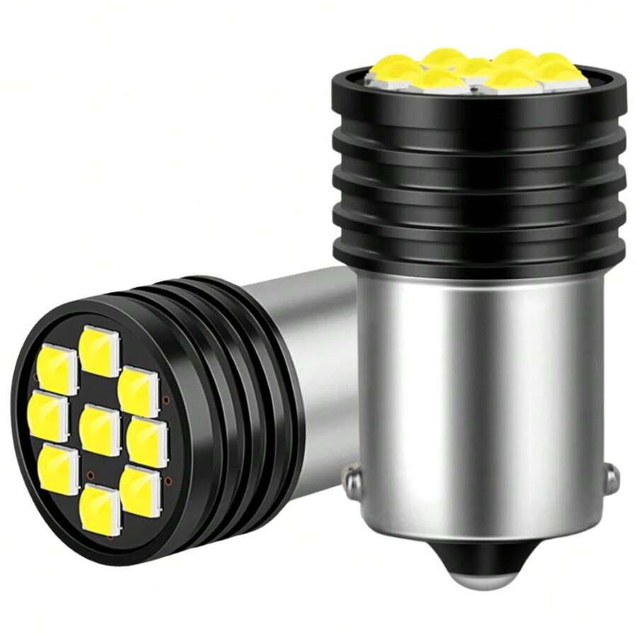 2pcs P21W LED 1156 BA15S 1157 BAY15D Car Signal Led Bulb P21/5W R5W R10W Super Bright Auto Lamp Bulbs 12V White Light - Yellow - View 1