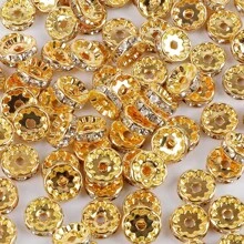 100 Miếng 8mm Tròn Pha lê Spacer Hạt , Pha lê Glass Hạt , Spacer Hạt Đối với Làm Dây chuyền Nhẫn Vật rủ xuống Đồ trang sức - 8mm/100 Cái - Xem 12