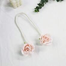 1pc Rural Style Rose Flower Curtain Tieback Gifts Birthday Graduation - Baby Pink - View 5