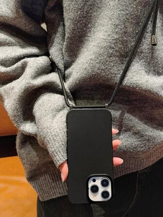 大孔斜跨带防摔手机壳适用于 11、12、13、14、12 Pro Max、13 Pro Max、15、15 Pro、15 Plus、15 Pro Max、16、16 Pro、16 Plus、16 Pro Max