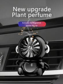 1pc Car Aromatherapy Vent Clips, Astronaut Design Air Freshener, Rotating Fan Fragrance Diffuser, Long-Lasting Subtle Scent