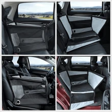 Große Neue Autositz Haustierträger / Katzenkäfig / Faltbare Hunde Tragetasche Mit Atmungsaktivem Netzmuster & Barrierenetz