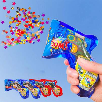 8pcs/Lot 2024 New Style Random Inflatable Pistol Cannon For Wedding, Party, Birthday, Bar & Toys, Balloon & Confetti Launcher