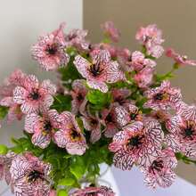 人工花卉組合,3入組人工紫羅蘭,適用於廚房,餐桌,櫥櫃,臥室,書房,咖啡桌,派對,婚禮裝飾,攝影道具 - 粉色 - 查看 6