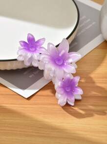 1入組附閃亮塗層的向日葵髮爪,佩戴著紫色花朵,適用於旅行和日常boho穿搭 - 太陽花 - 查看 11