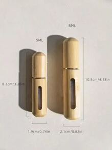 1 Peça 5ml E 1 Peça 8ml Frasco De Atomizador De Perfume Com Concha De Bambu, Pequeno Frasco De Spray Recarregável