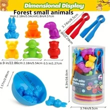 1 set de jucării de numărat cu grafică din TPE cu desene animate, jucării educative amuzante și creative pentru copii