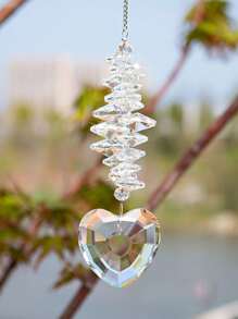 1 件装太阳捕手装饰窗 - 心形水晶球棱镜吊坠太阳捕手悬挂窗家居装饰（透明）、家居装饰、房间装饰、墙面装饰 - 彩色 - 查看 4