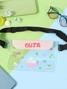 1 件防水透明腰包，带三层防水密封条和可调节肩带，PVC 透明腰包，体育场认可，可爱情侣透明腰包，运动包，卡通透明化妆包，化妆包，手机包，零钱包，适合运动旅行，海滩活动，体育场音乐会包，旅行必备礼物，适合男士、女士、海湾和女孩，基本款游泳包，游泳者热带海岸氛围沙滩包，适合游泳，夏季岛屿度假，海滩配件，适合女孩、男孩、男士和女士 - 無色 - 查看 6