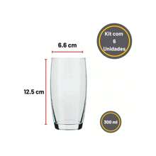 Jogo Copo Agua E Suco Vidro Nadir Oca 300ml - Kit 6 Peças - Transparente - Visão 2