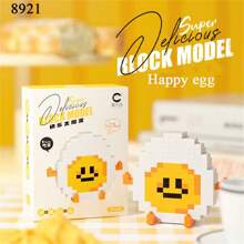 Juguetes de bloques de construcción de comida adorables, manualidades DIY, regalo ideal para amigos, cumpleaños, arte de escritorio, ¡obra de arte increíble! Regalo de vuelta a la escuela / nueva escuela, decoración de habitación, regalos navideños Bloques de color Bloques de color