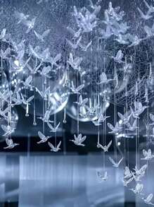 2pcs Wedding Decorations Transperent Acrylic Hummingbird For Party Backdrop, Home Ceiling Decor,Home Decor ,Room Decor,Wall Decor Gifts Birthday Graduation