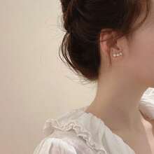 1 đôi Retro Kết cườm Ngọc trai Giả Bông tai stud Đối với phụ nữ 2024 Hàng mới đến Nhỏ bé Và Thanh tú Hoa tai Với Biển Ngôi sao & lột vỏ & Hoa Đồ trang trí Thích hợp Đối với Con người - Vàng - Xem 9