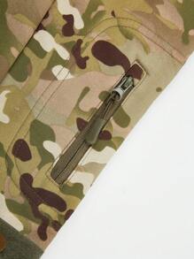 Giubbotto In Pile Softshell Con Cappuccio Impermeabile Antivento Per Uomo, Design Camouflage, Ideale Per Escursioni, Abbigliamento Invernale Da Palestra Per Uomo